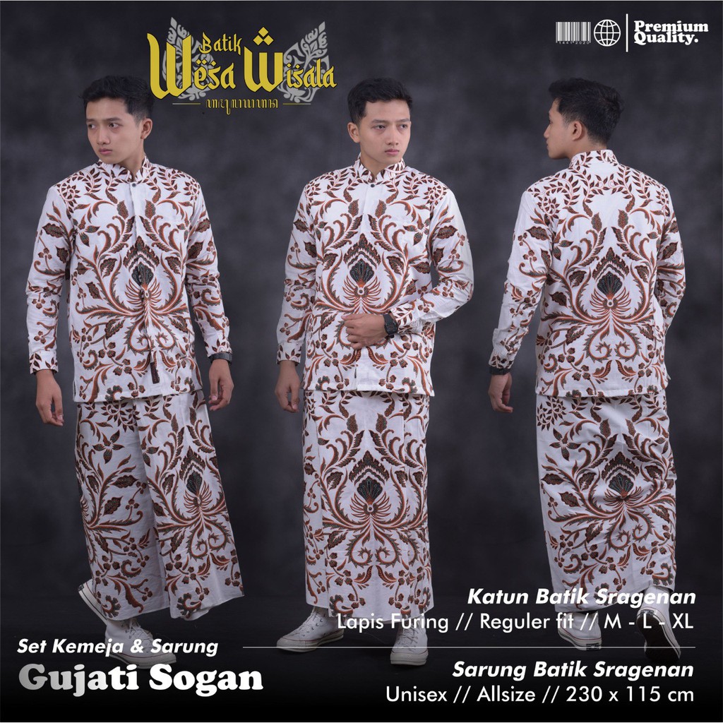 Batik Solo Set Sarkem Panjang Gujati Sogan Wesa Wisala Batiksoloamanah 255.000