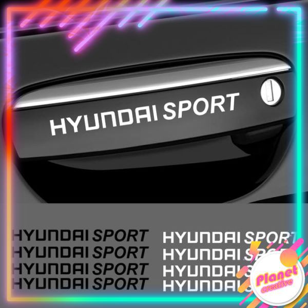 Sticker Hyundai Sport Gagang Handle Pintu Kaca Velg Wiper Mobil Stiker