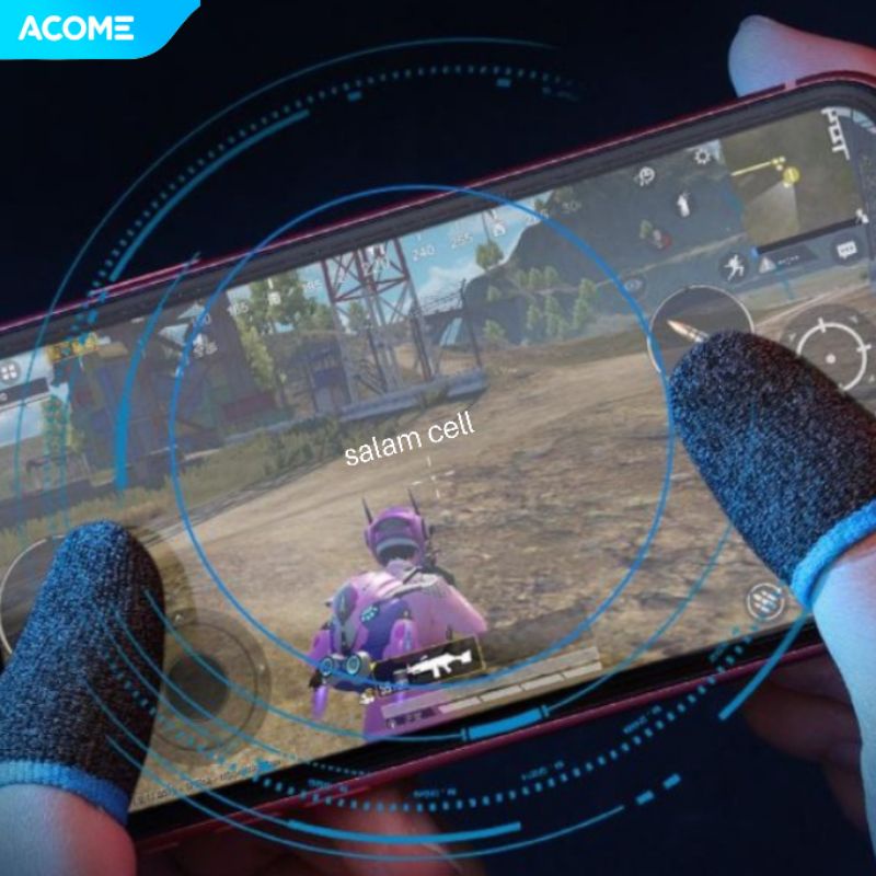 Sarung Jari Jempol 1 PasangACOME Game Mobile PUBG Controller Touch Screen