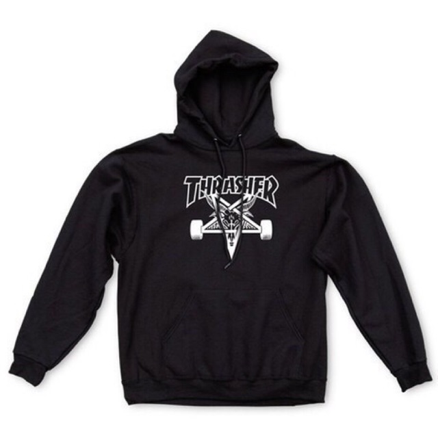 Thrasher hoodie black original 100%