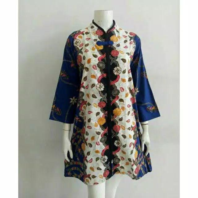 Tunik Batik Jumbo / Dress Batik Wanita Terbaru S M L Xl Xxl 3xl 4xl 5xl
