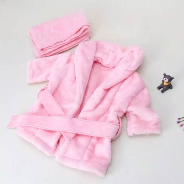 READY JAKARTA Kostum Foto Bayi Bath Robe Jubah Mandi