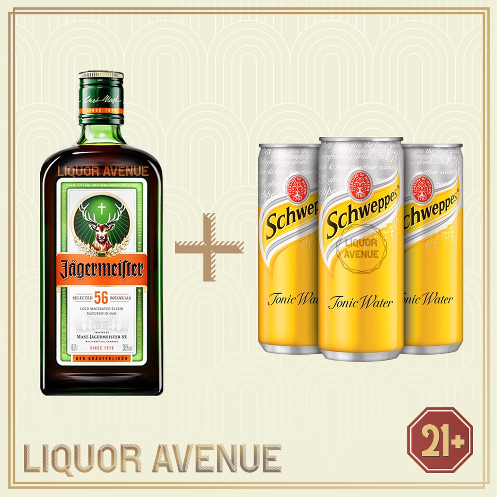 Jual Jagermeister Liqueur 700ml 3 Can Tonic Water Shopee Indonesia