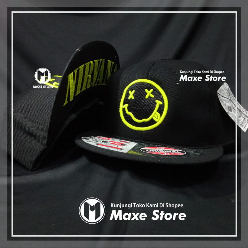 Topi Snapback Nirvana/ 85/ Topi Hiphop Nirvana/ Topi Snapback/ Maxe Store/ Topi Maxe Store/ Topi Ani