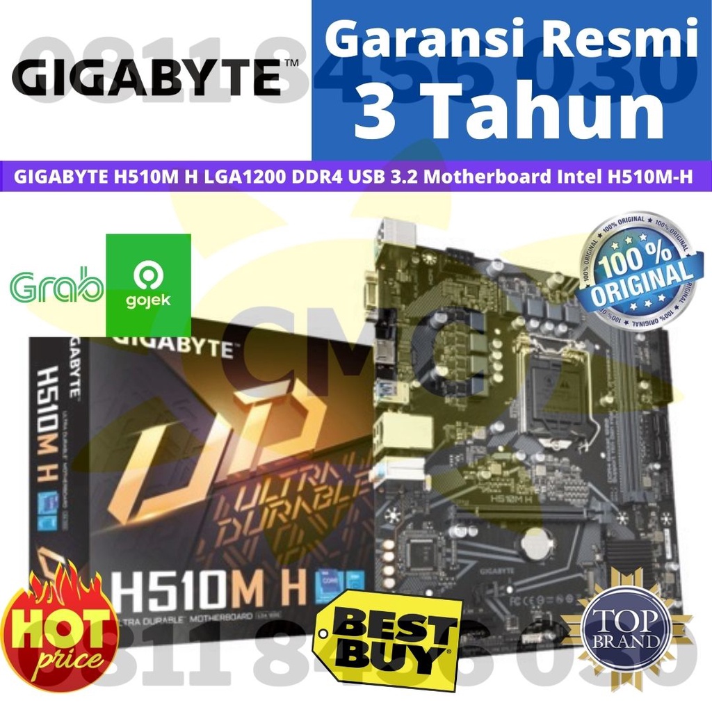 GIGABYTE H510M H LGA1200 H510 DDR4 Gen 11 Gen 10 Resmi