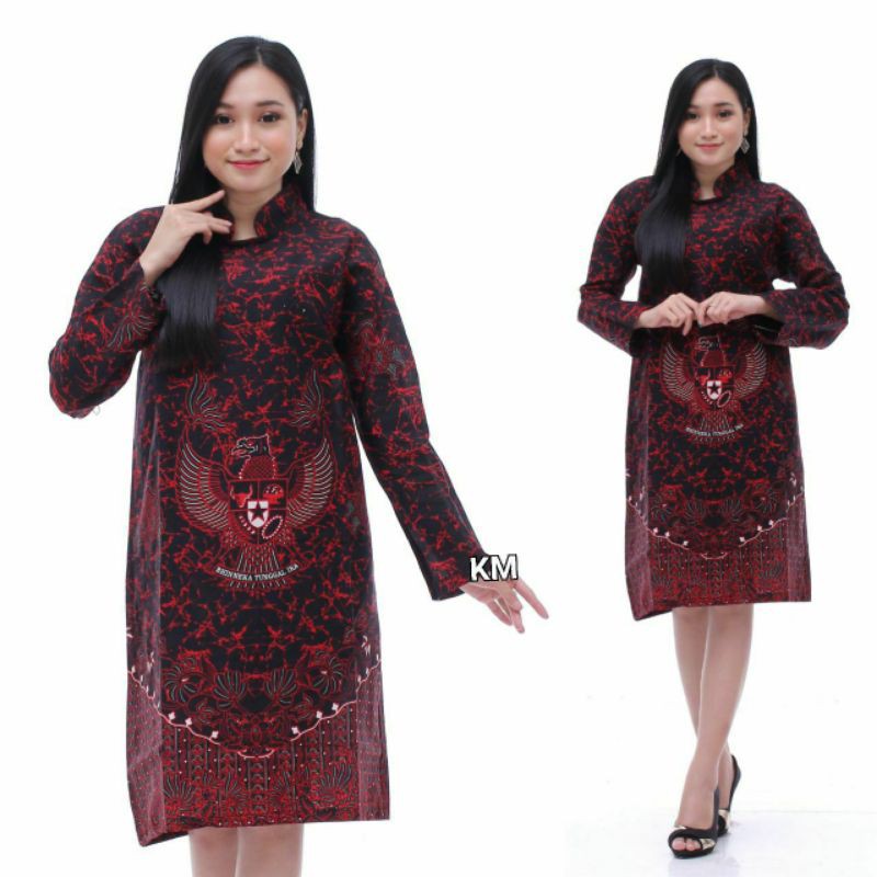 Tunik Favorit Garuda Pancasila Atasan Batik Wanita