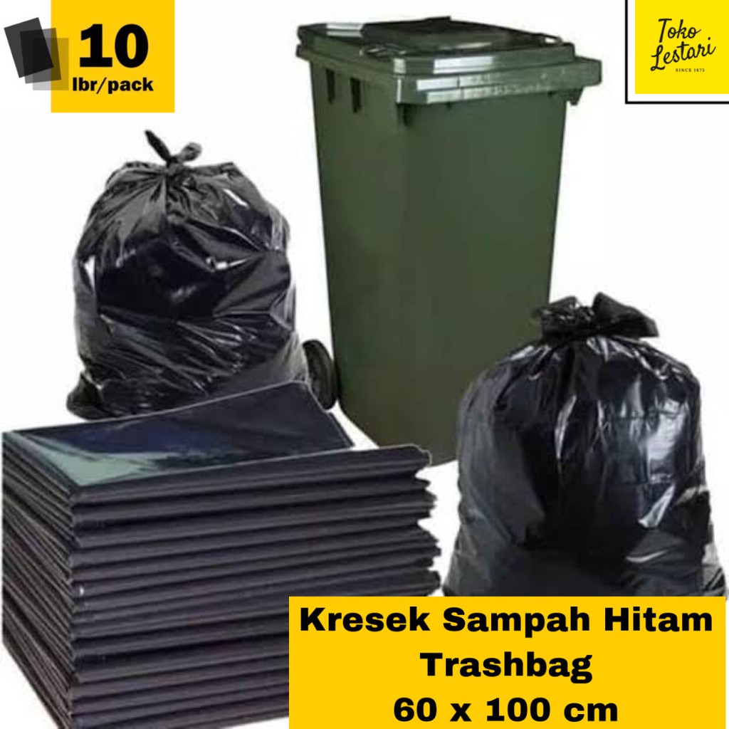 Kresek Sampah Plastik LOS Trashbag Hitam 60x100 cm isi 10 lbr