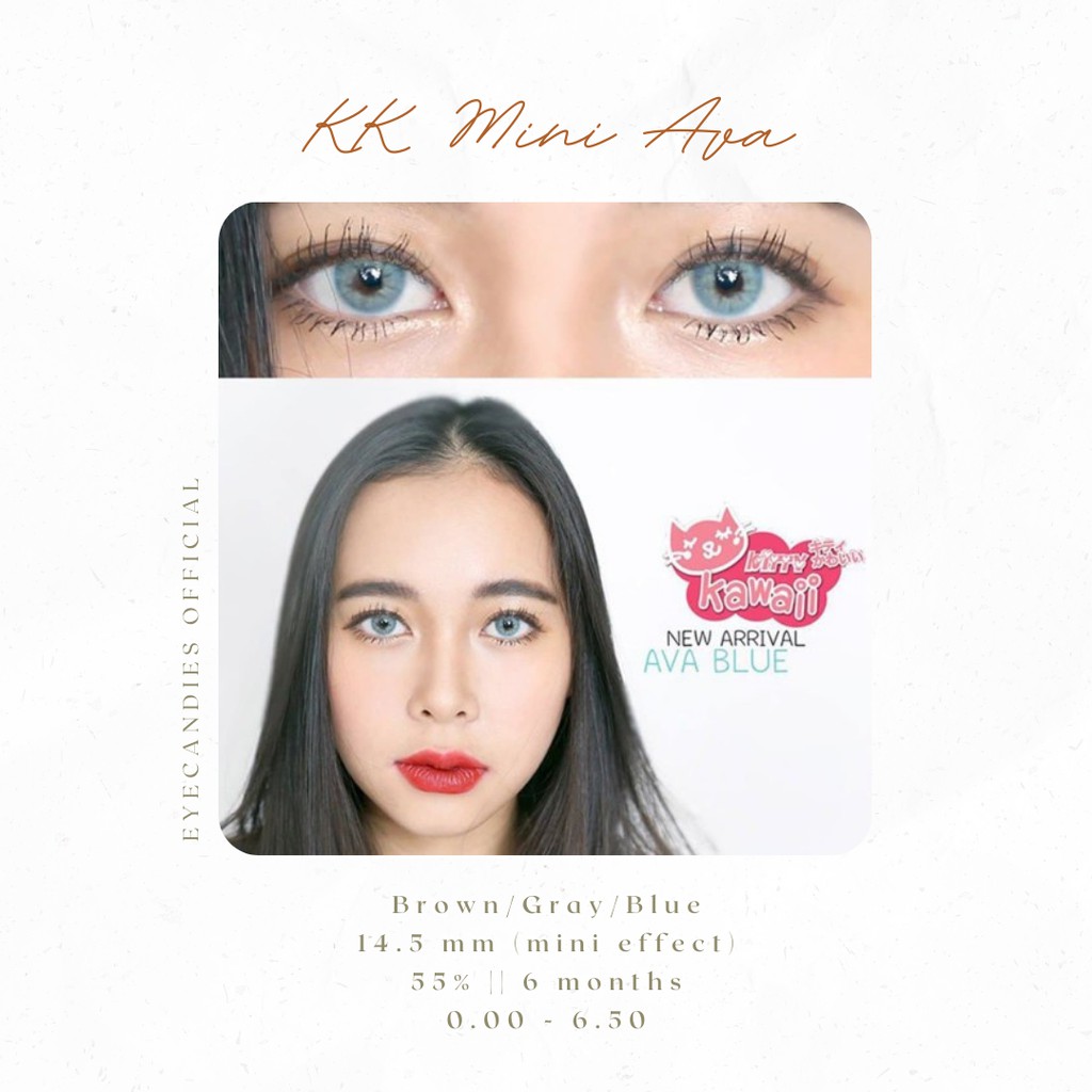 EYECANDIES LENS Kitty Kawaii Mini Ava Ready Stock Softlens Korea Thailand