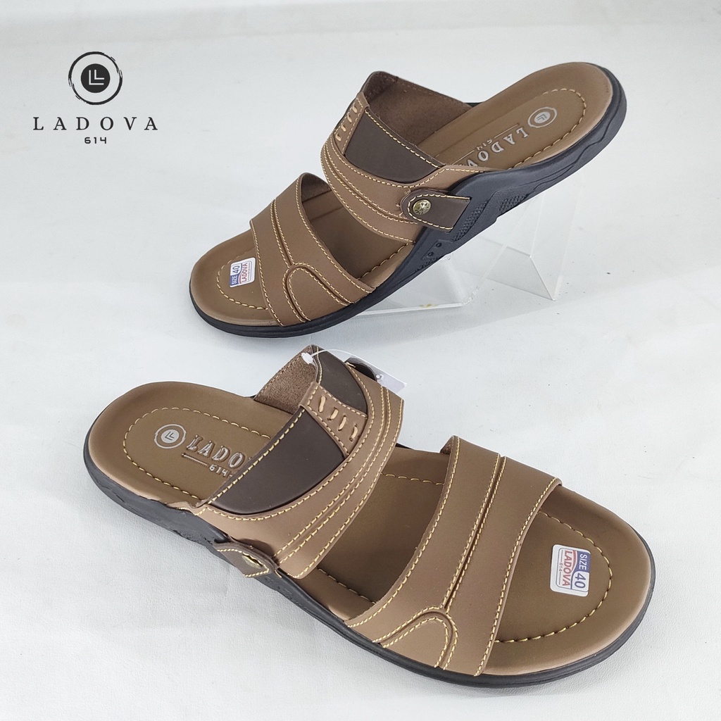 Sandal Pria Casual Slop Original Ladova 614 KP02 / Sandal Cowok Dewasa Keren Kekinian Terbaru