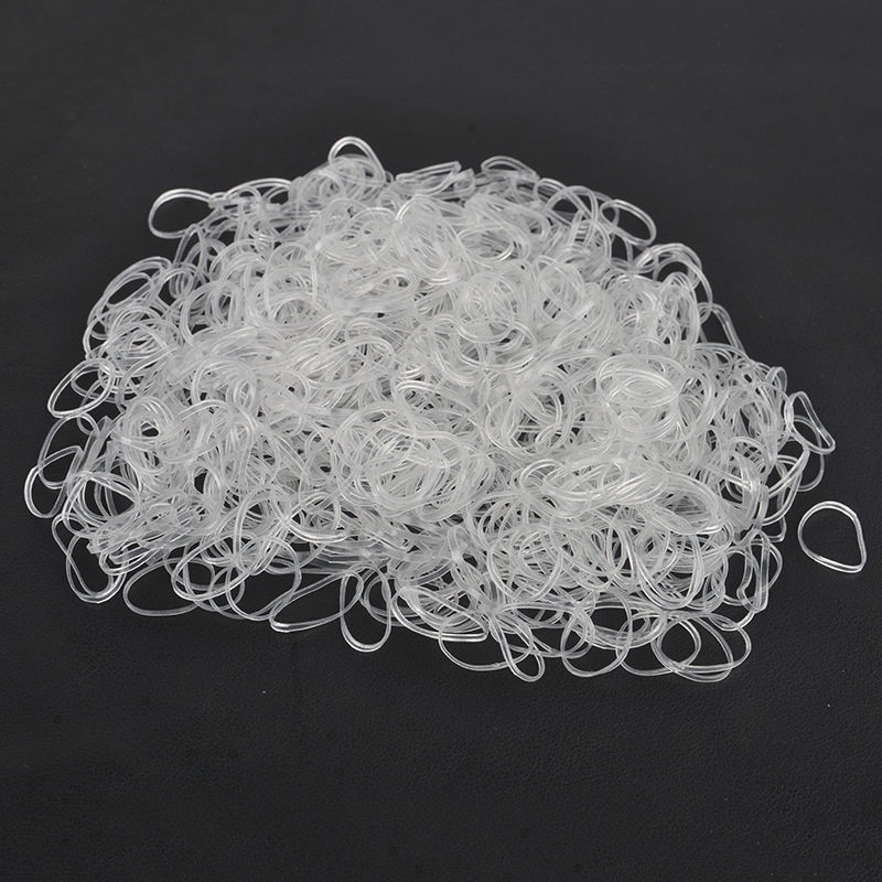 500Pcs Rubber Bands Transparent Elastic Hair Holders Gum Child Adult Braids Hair Ring Ropes Hairstyle Accessories