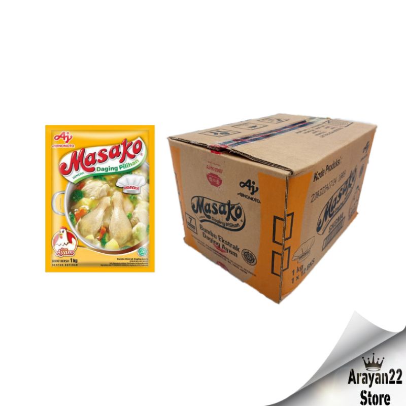 

Masako Ayam 1 kg Satu Karton isi 12pc
