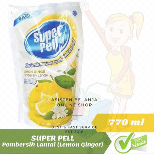 SUPER PELL Lemon Ginger Superpell Superpel 770 ml Pembersih Lantai 770ml