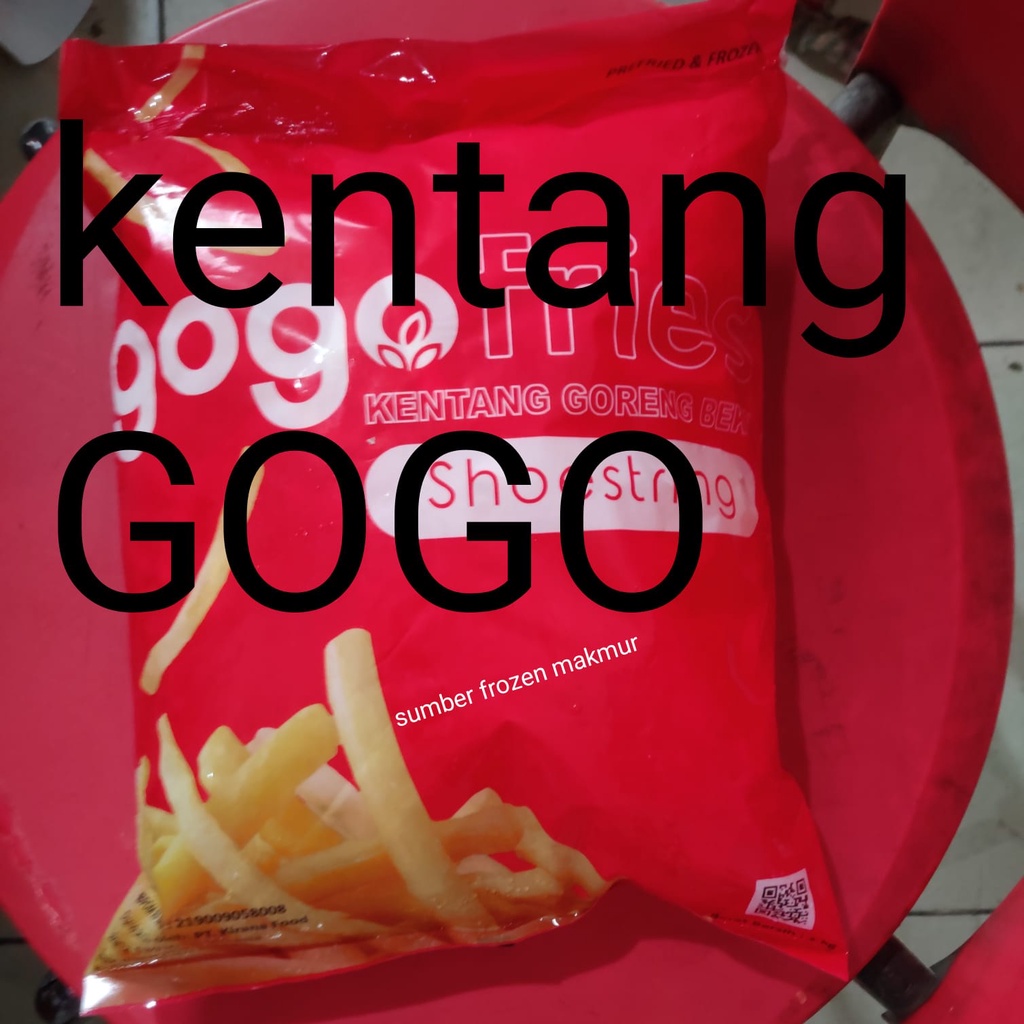

kentang shoestring 1000 gram gogofries sumber frozen makmur