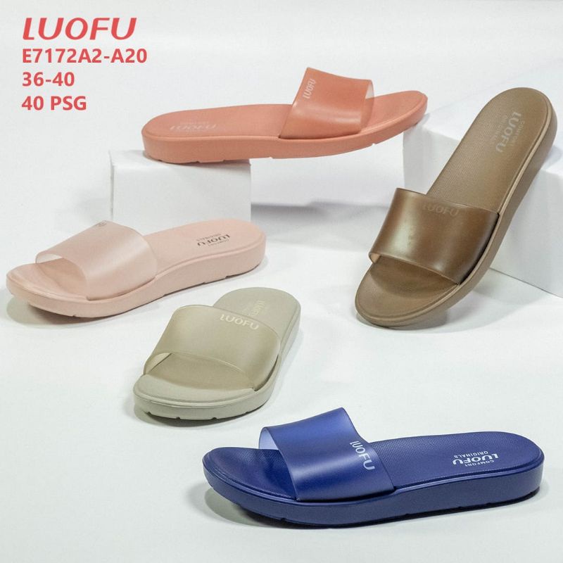 Sandal slop Wanita Luofu Sandal selop jelly import Kekinian Nyaman Sandal Wanita anti slip