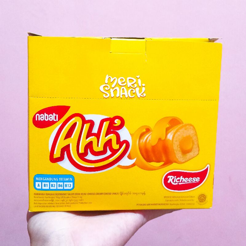 

Richeese Ahh 1Box Isi 20 / Richeese Nabati / Cemilan Keju