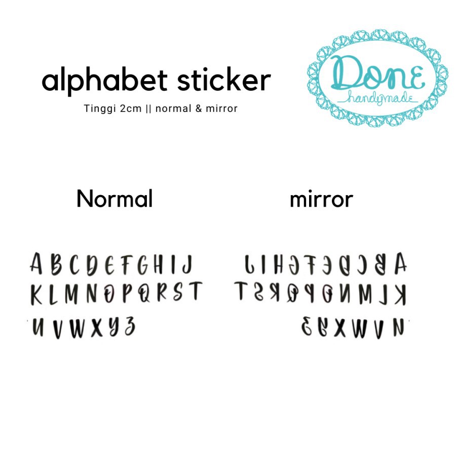 Sticker potong huruf cutting sticker alphabet sticker huruf initial