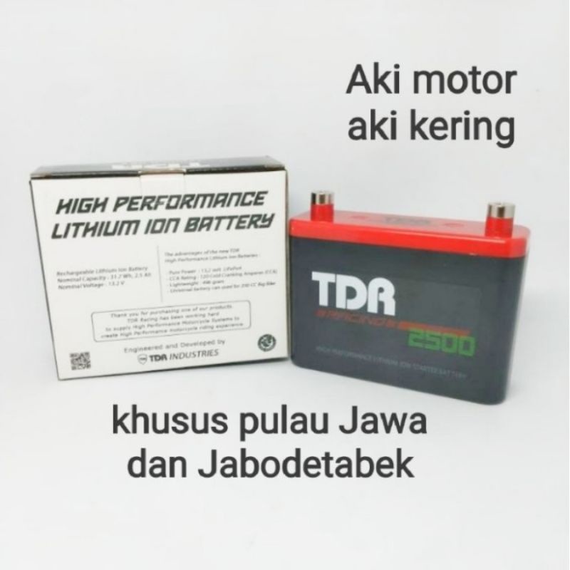 aki motor - aki kering - aki TDR lithium ion