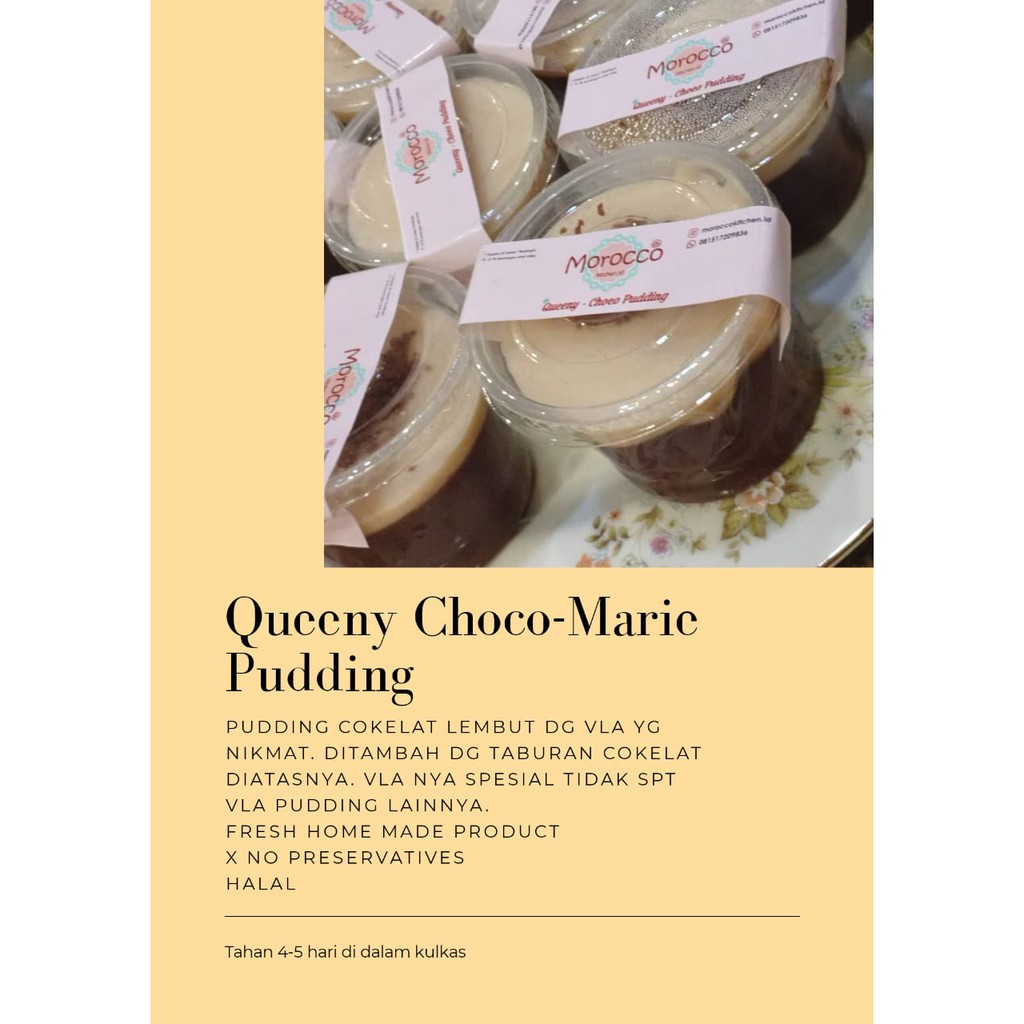 

Queeny Choco Marie pudding/Pudding Marie Cokelat/Pudding cokelat/ Pudding vla