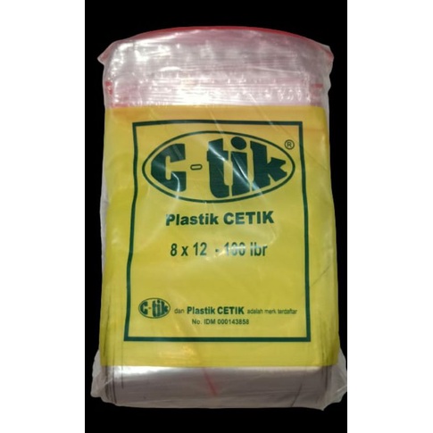 Plastik Klip 8x12 Cetik isi 100pcs / pack