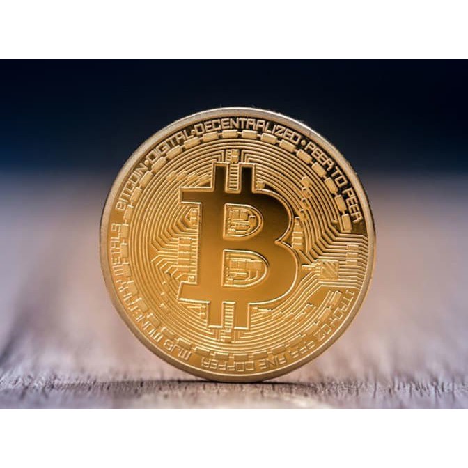 BITCOIN Miniatur Bitkoin Koin Fisik BTC Bitcoin Gold Plated Pajangan Koleksi Koin Bitcoin Souvenir