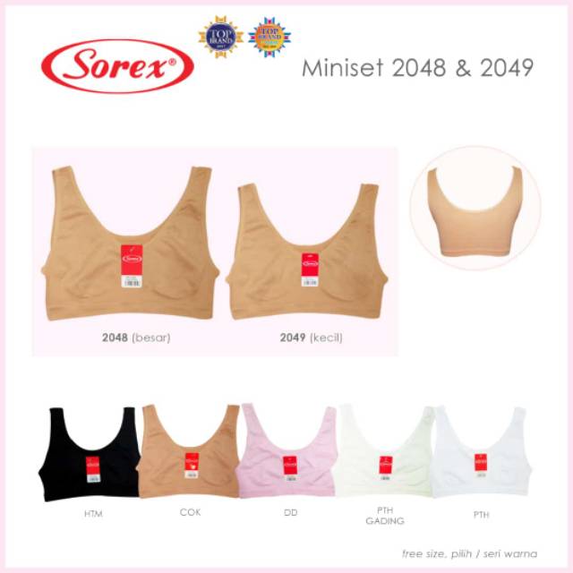 miniset bra rajut sorex remaja 2049 &amp; dewasa 2048 / miniset anak ABG dan dewasa / miniset 2049/ miniset 2048