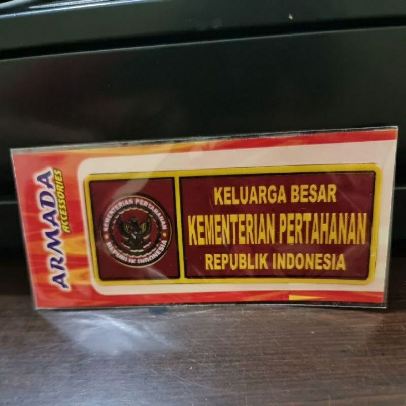 

stiker KEMHAN, sticker keluar besar kemetrian pertahanan, stiker kemhan timbul terbaru