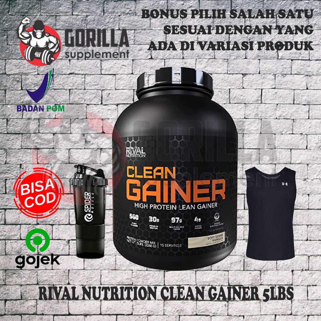 Rival Nutrion Clean gainer 5lb 5lbs Weight Gainer Lean Bulking Mass