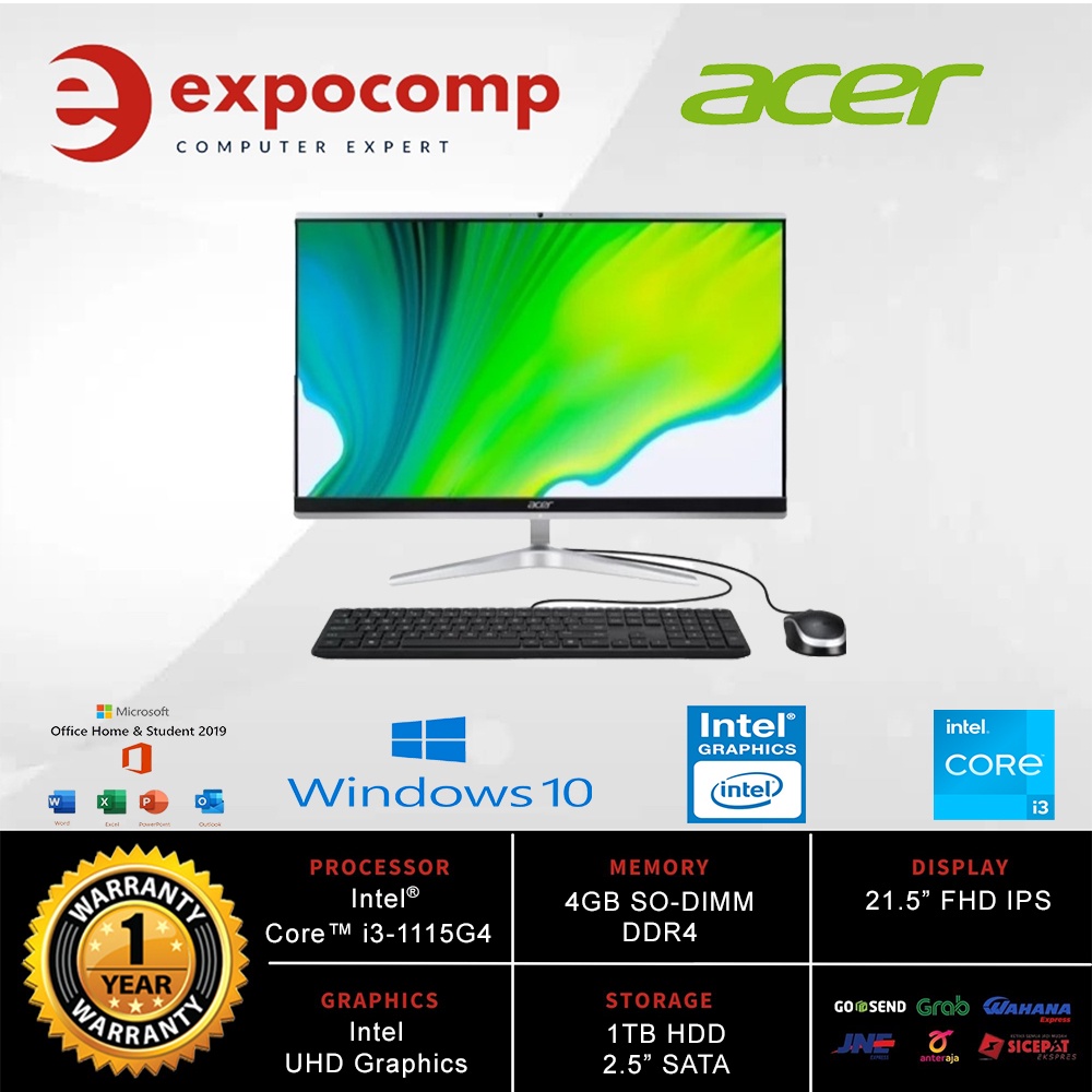 ACER PC ALL IN ONE C22-1650 CORE i3-1115G4