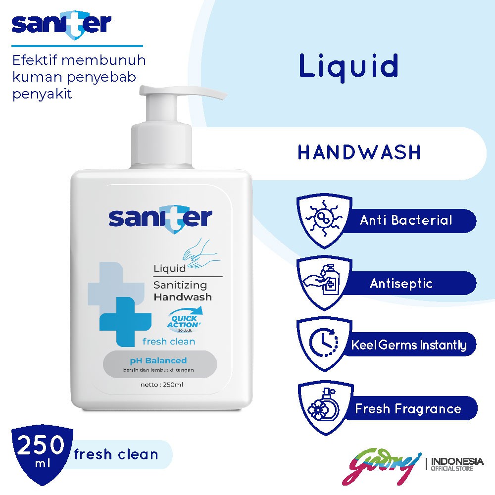 Saniter Hand Wash Bottle 250ml