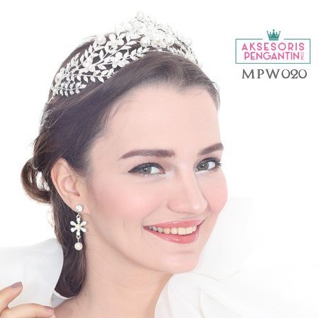 [BISA COD] MAHKOTA PENGANTIN AKSESORIS PESTA CROWN WEDDING HEADPIECE MPW020