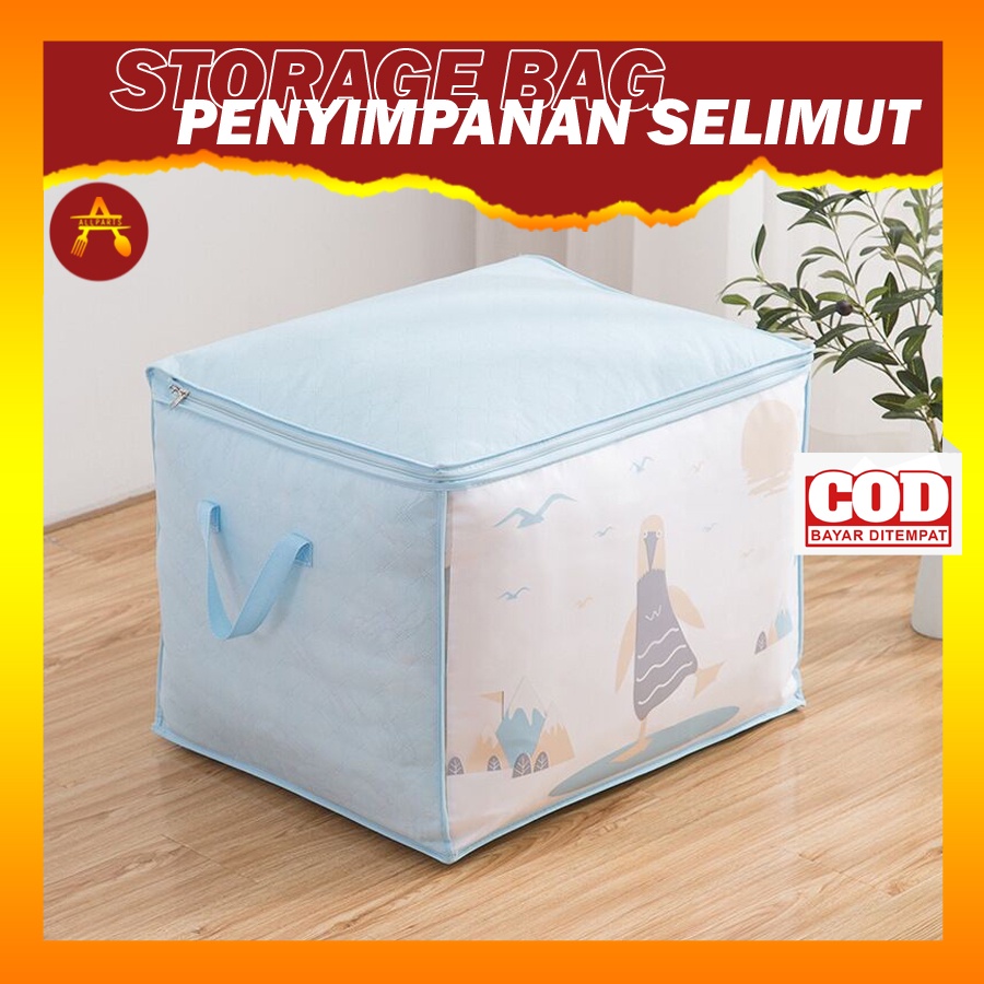 Kotak Storage Box Jumbo 33A Tempat Tas Penyimpanan Selimut Baju Bayi Serbaguna Wadah Penyimpanan Serbaguna