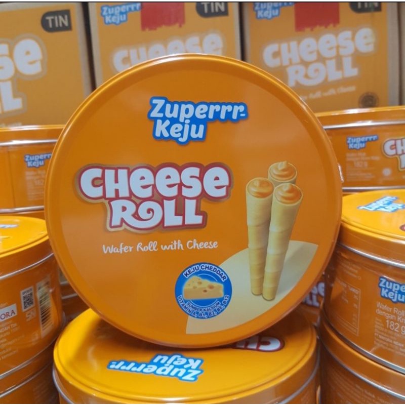 

Zuperrr keju cheese roll wafer 182gr