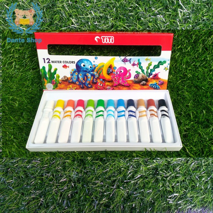 

air-cat- cat air titi water colors 12 warna - joyko -cat-air.