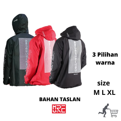 Jaket Coach Pria Original Wolf Terbaru Polos Soft Taslan Sablon Floking Premium
