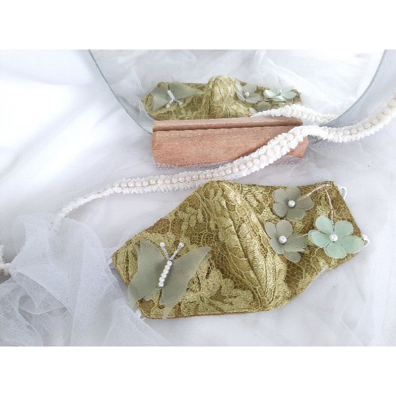 masker non medis masker brukat payet