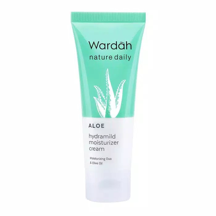 ❣️Rakkistore99❣️Wardah Nature Daily Aloe Hydramild Moisturizer Cream 40ml (HIJAU) (100% Original)