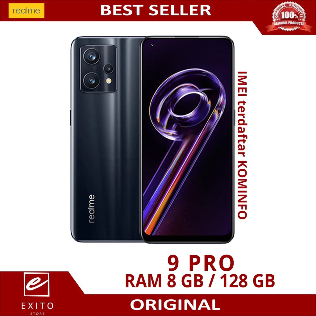 REALME 9 PRO RAM 6/128 GB GARANSI ORI RESMI 9PRO RAM 8/128 GB NEW