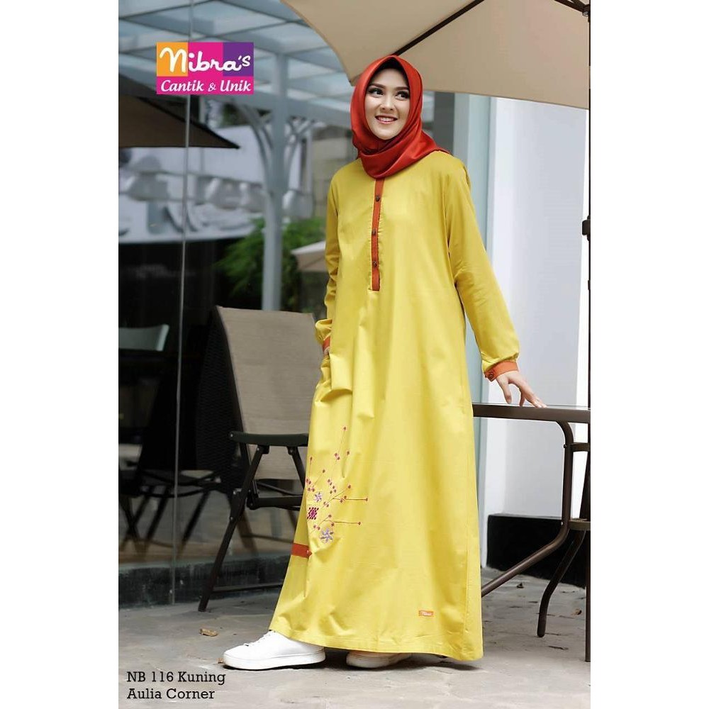 Baju Gamis Kuning Kunyit Cocok Dengan Jilbab Warna Apa Hijab Muslimah 