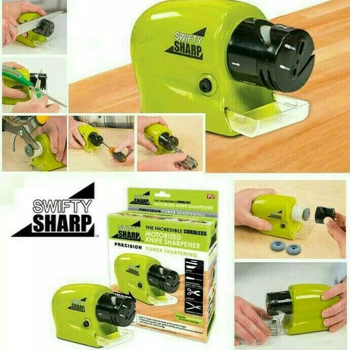 Swifty Sharp / Asahan Pisau Otomatis / Motorized Knife Sharpener