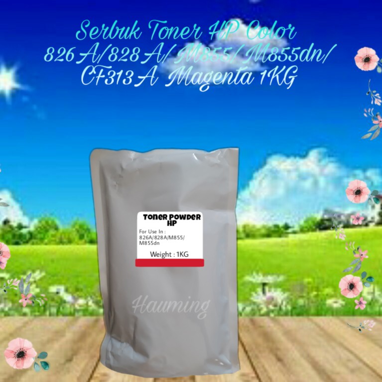 Serbuk Toner Refill HP Color 826A 828A M855 M855DN M855X+ M-855 855DN CF313A Magenta 1kg