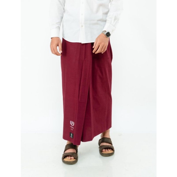 Sarung Dewasa Polos Maroon  Sarung Sunan Premium Alat Sholat Pria