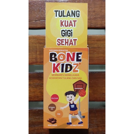 Bone Kidz 30 Tablet Kunyah Rasa Cokelat / Vitamin Tulang dan Gigi Anak / Kebutuhan Kalsium Anak