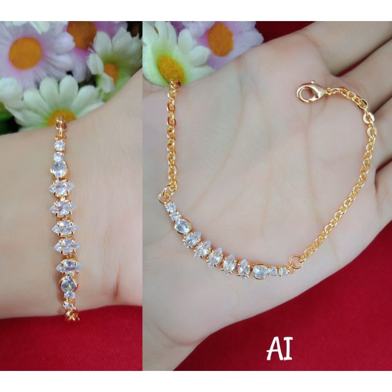 gelang rantai emas muda kadar 35%