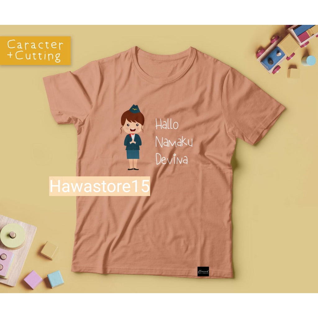 Baju Kaos Sablon Nama dan Karakter Anak Usia 6 Bulan - 10 Tahun | Kaos Custom Anak | Baju Santai Anak | Baju Rumah Anak | Kaos Custom Nama Anak  | Kaos Custom Bayi | Kaos Sablon Bayi