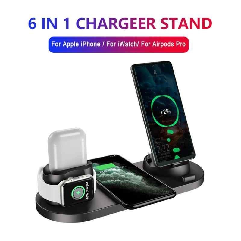 Wireless Charger 6in1 Fast Charging Iphone ,  Iwatch and Android