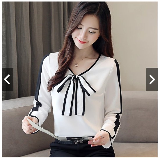 Fifi Fashion Blouse Tangan Panjang Wanita Gaya Korea Model Terbaru  Gisel