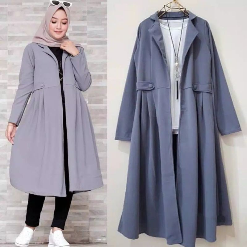 VIKA CARDI / BLAZER BABYTERRY / LONG OUTER / OOTD HIJAB / FASHION MUSLIM / BEST SELLER