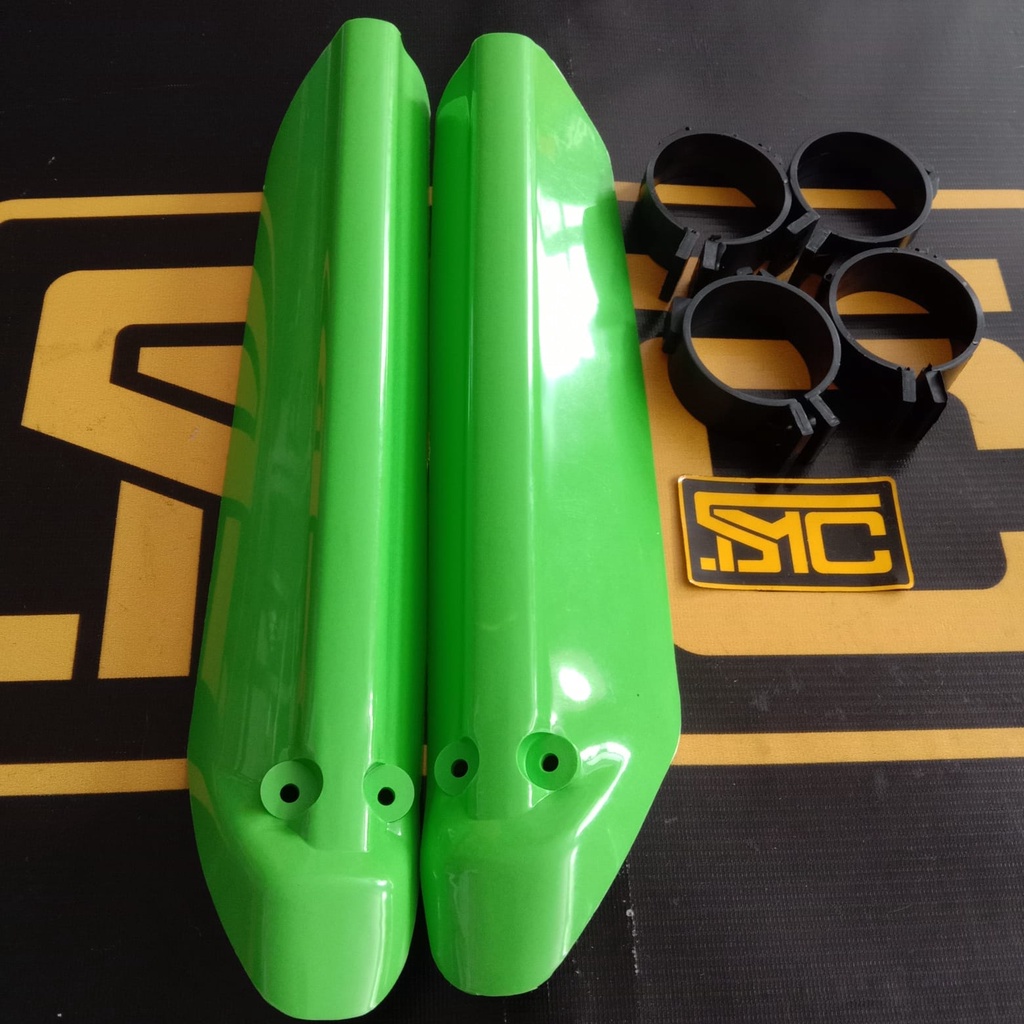 Pelindung Shockbreaker Depan / Cover Shock Depan Kawasaki KLX 150 Driv Hijau