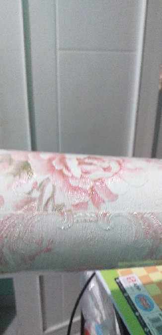 Wallpaper Dinding Klasik Bunga Shabby Mewah Gold Pink Merah Cream Ornament