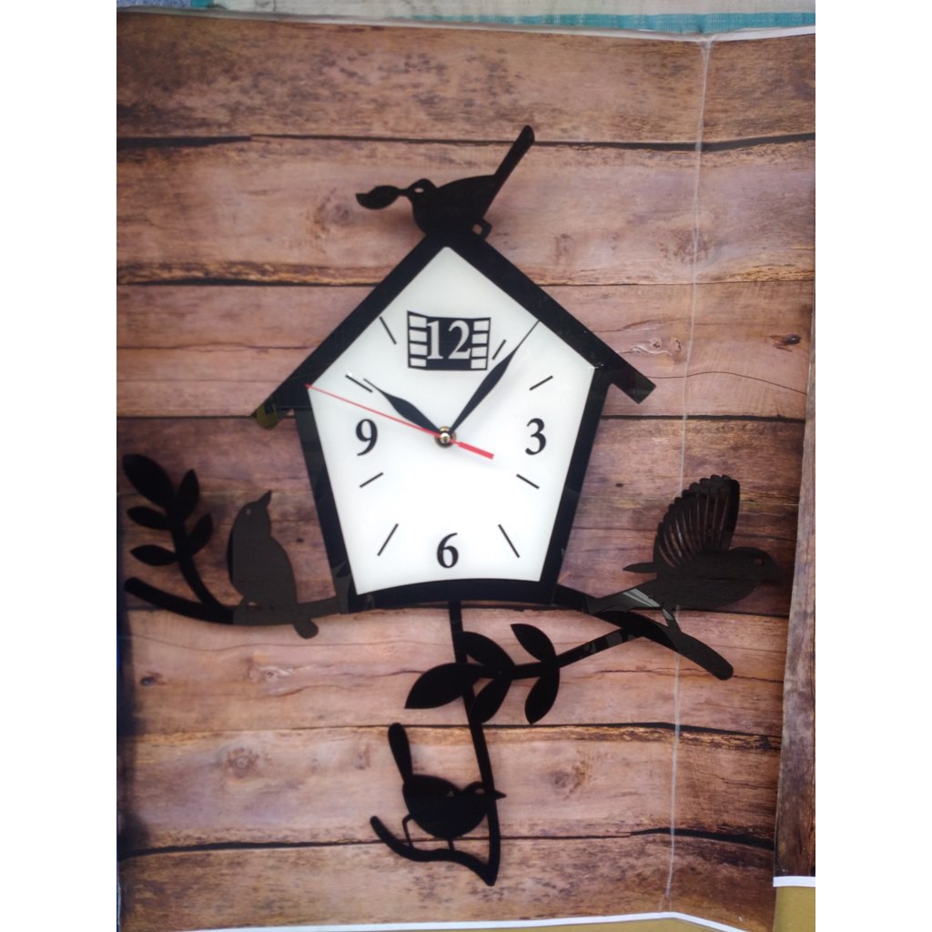Jam Dinding Pendulum Burung